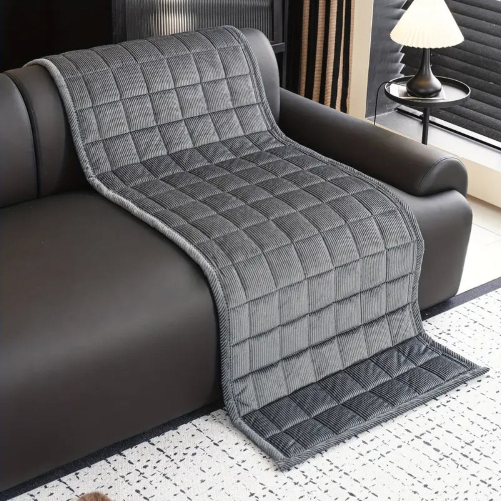 Quilted Sofa Protector - Sofa Protector - Silver - Oaksoho