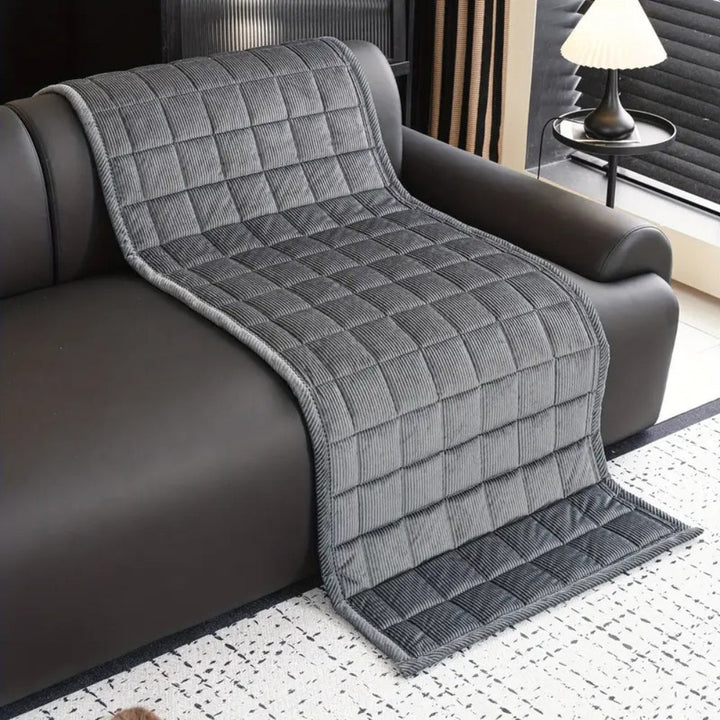 Quilted Sofa Protector - Sofa Protector - Silver - Oaksoho