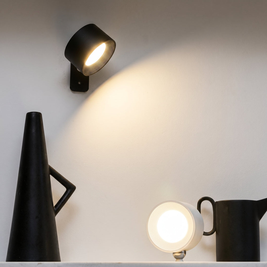 Rechargeable Magnetic LED Spot Wall Light - Wall Light - Black - Oaksoho