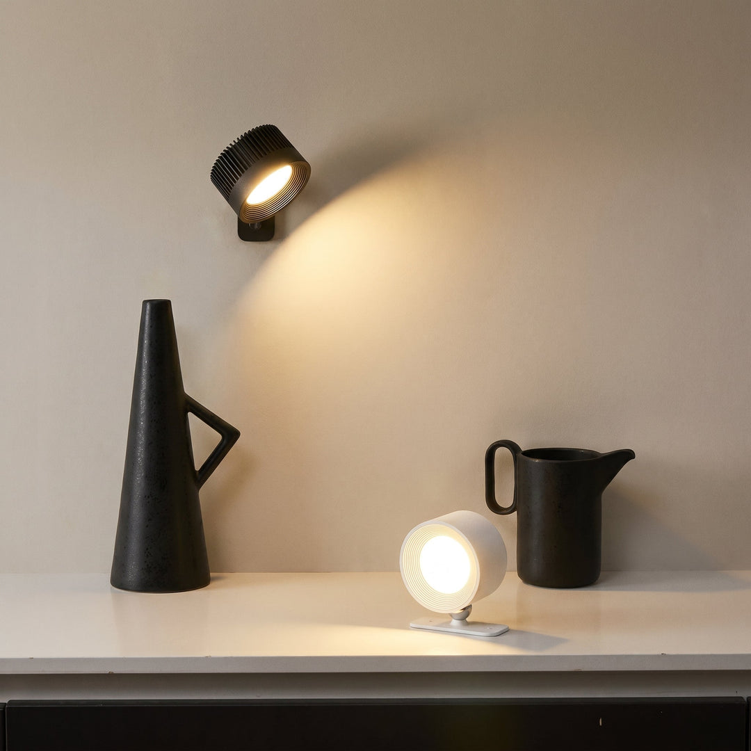 Rechargeable Magnetic LED Spot Wall Light - Wall Light - Black - Oaksoho
