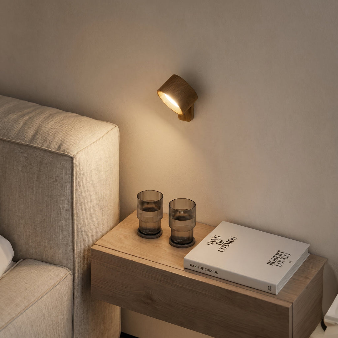Rechargeable Magnetic LED Spot Wall Light - Wall Light - Light Brown - Oaksoho