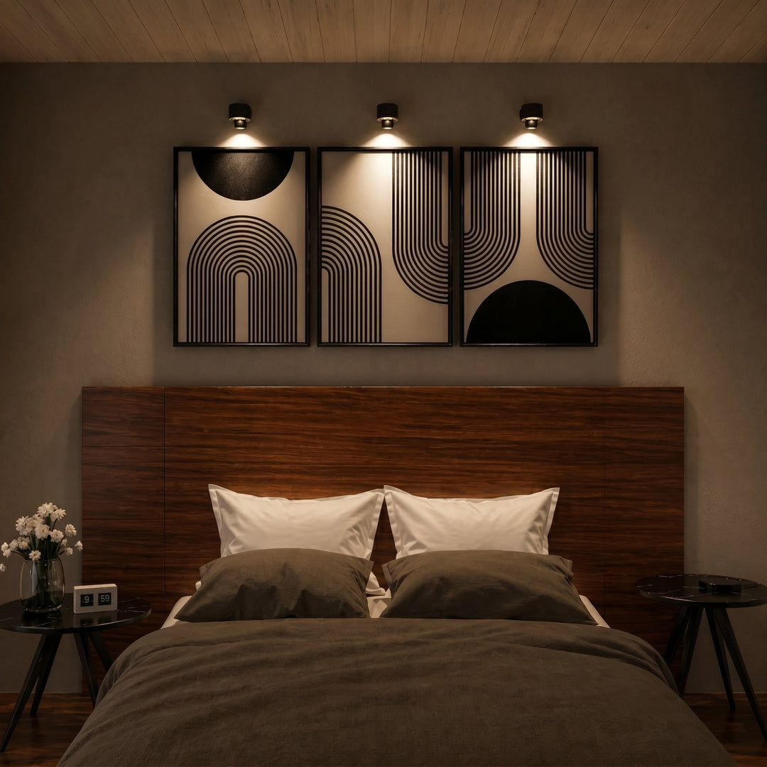 Rechargeable Magnetic LED Spot Wall Light - Wall Light - Black - Oaksoho
