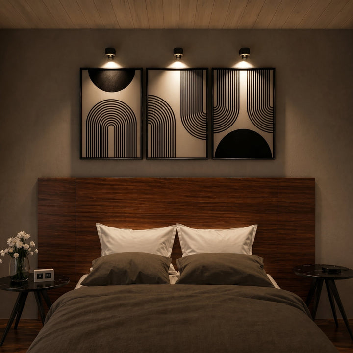 Rechargeable Magnetic LED Spot Wall Light - Wall Light - Black - Oaksoho