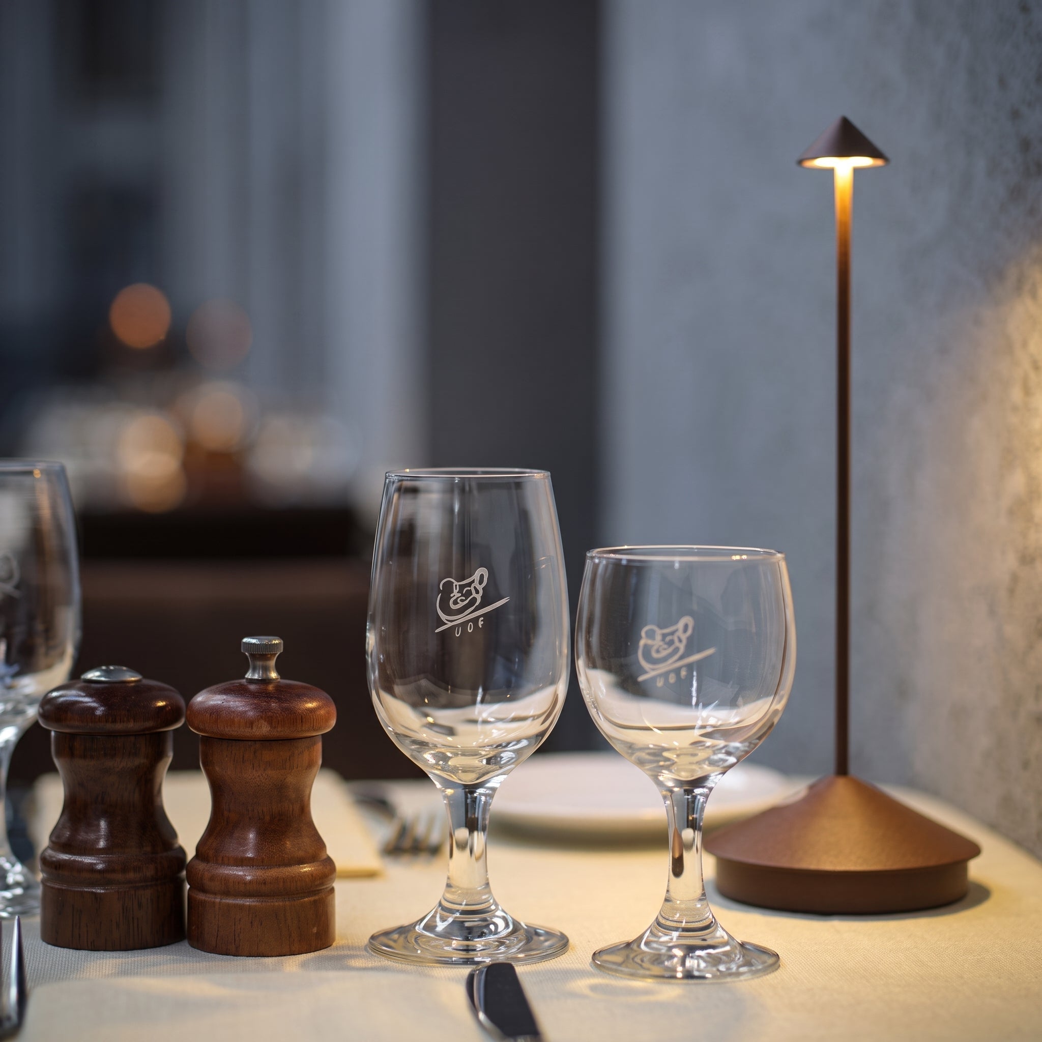 Rechargeable Wireless Slim Cone LED Table Lamp - Table Lamps - Brown - Oaksoho