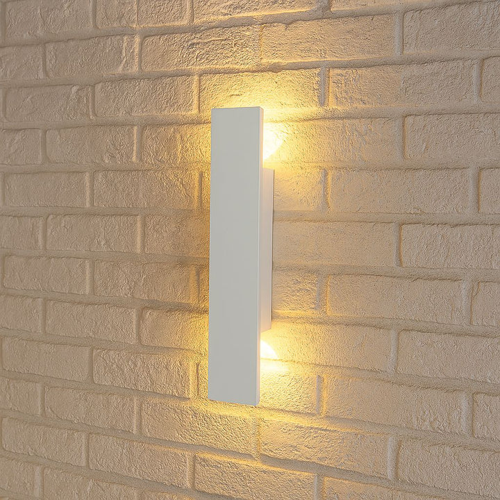 Rectangular LED outdoor wall light with up and down light - Wall Lights - 18W - Oaksoho