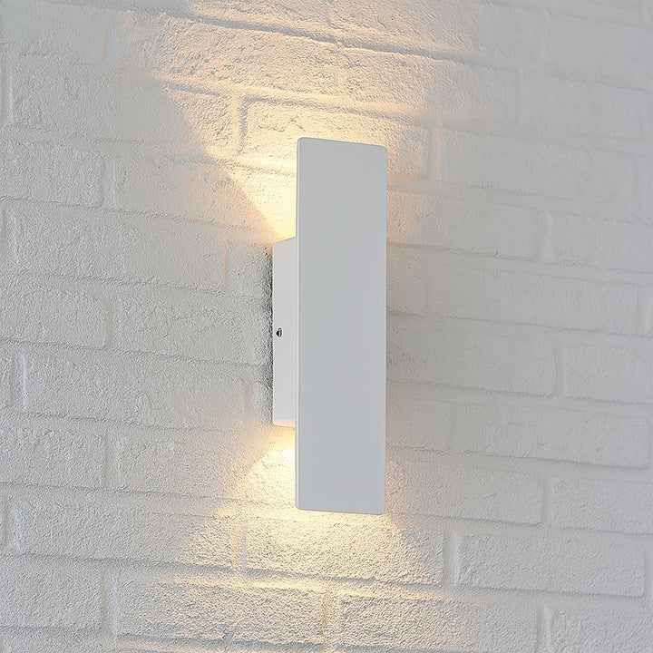 Rectangular LED outdoor wall light with up and down light - Wall Lights - 6W - Oaksoho
