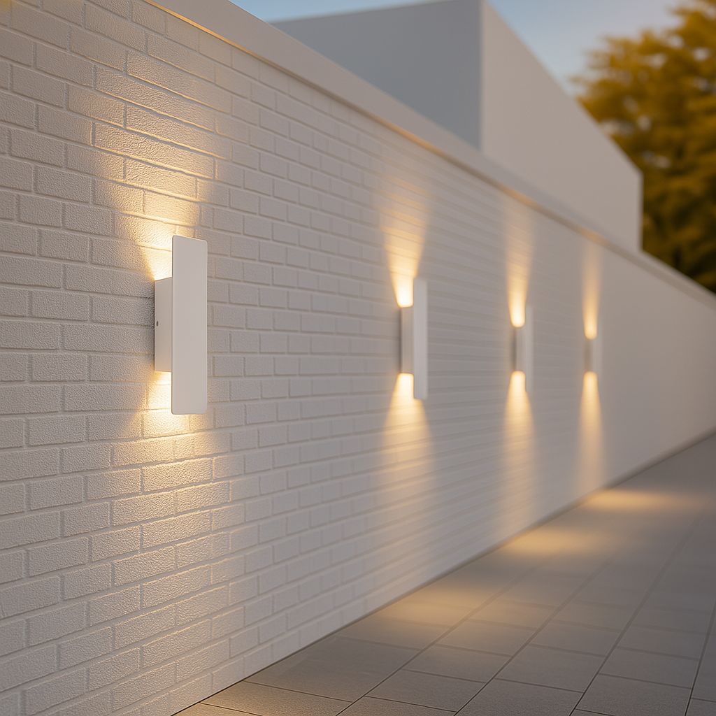 Rectangular LED outdoor wall light with up and down light - Wall Lights - 24W - Oaksoho