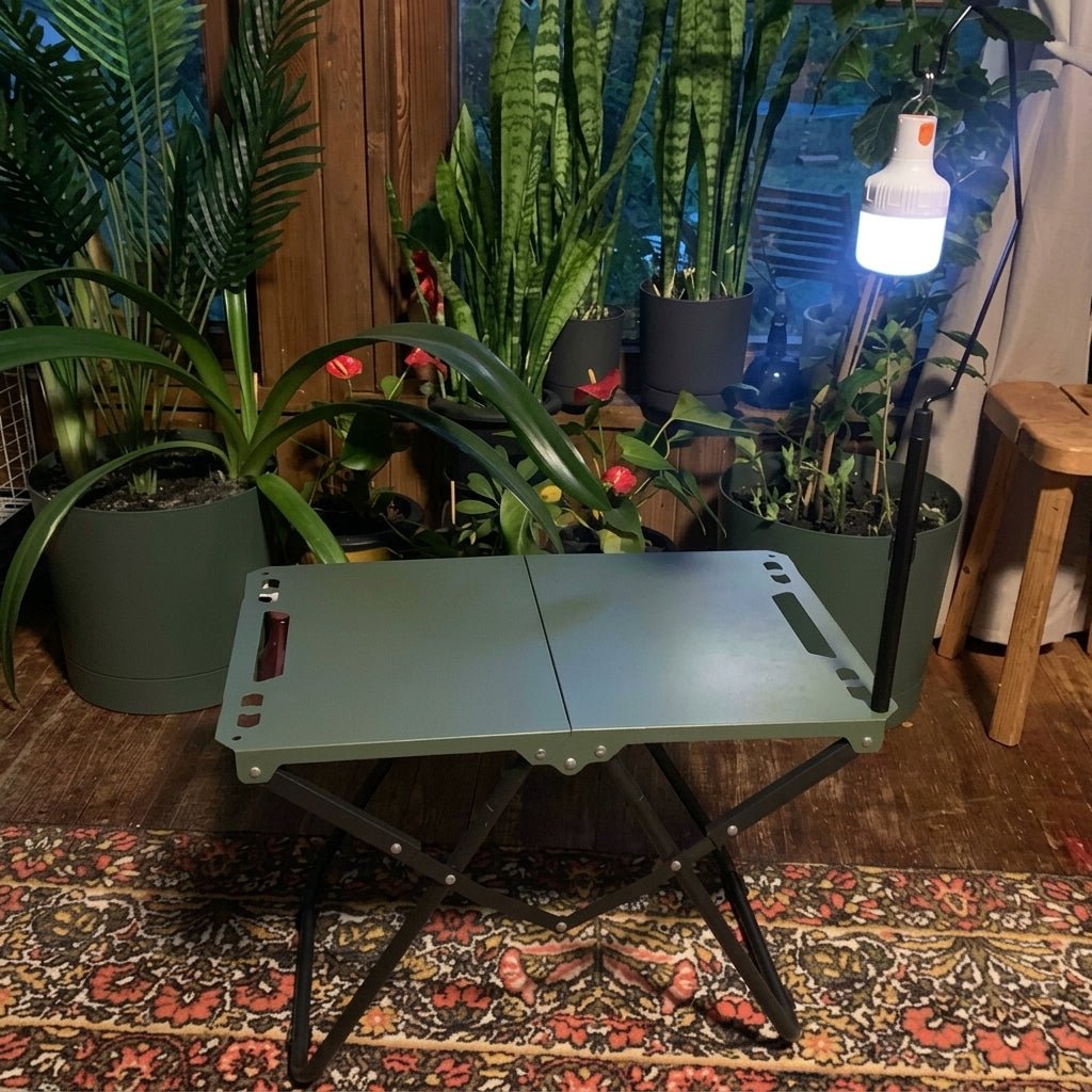 Rectangular Portable Folding Table for Camping - Outdoor Folding Table - Green - Oaksoho