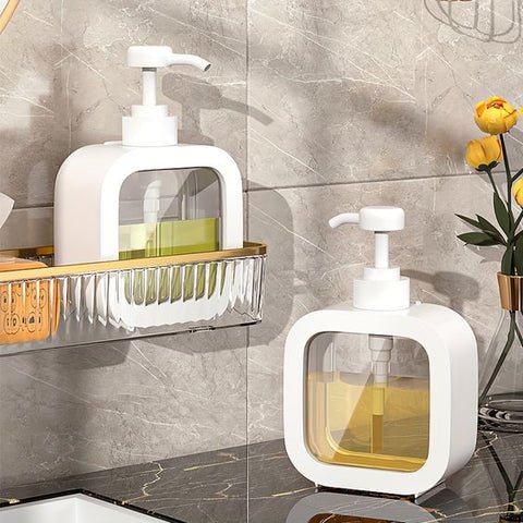 Refillable Soap Dispenser in Modern Design for Bathroom and Kitchen - Soap Dispenser - 17 cm - Oaksoho