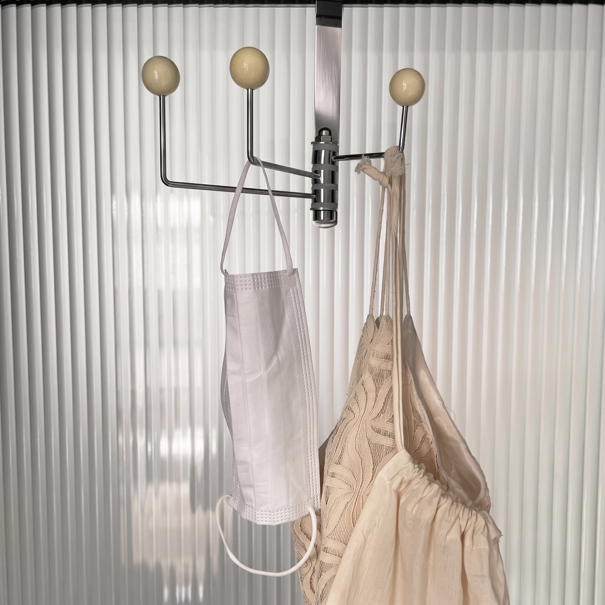 Rotatable Wall Hook with Ball Tips - Utility Hooks - White - Oaksoho