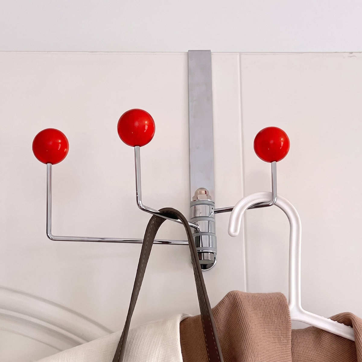 Rotatable Wall Hook with Ball Tips - Utility Hooks - Red - Oaksoho