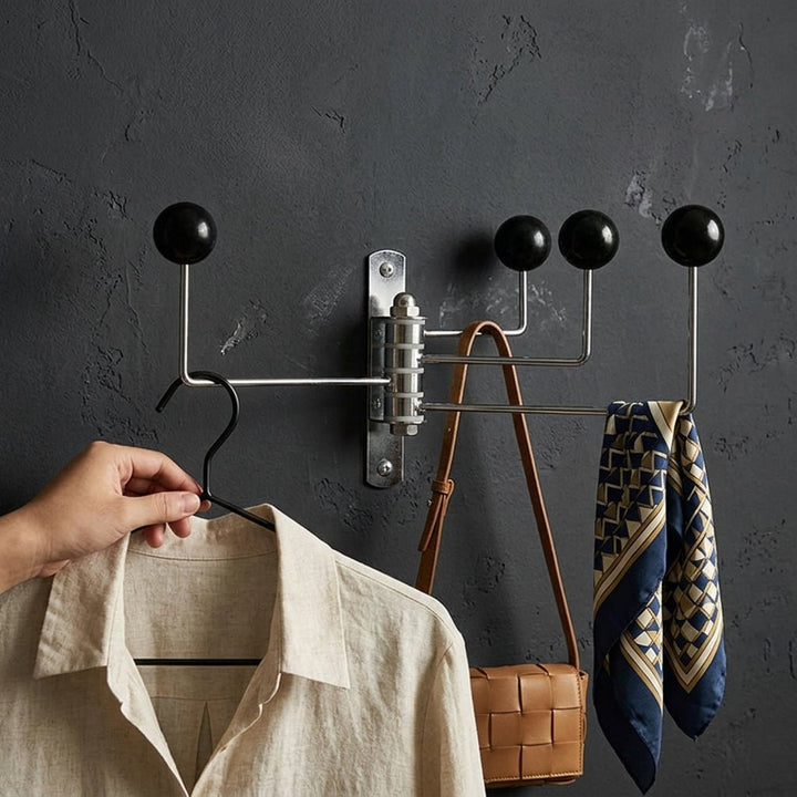 Rotatable Wall Hook with Ball Tips - Wall Hook - Black - Oaksoho