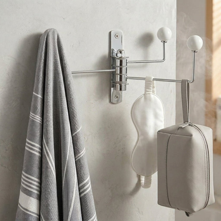 Rotatable Wall Hook with Ball Tips - Wall Hook - White - Oaksoho