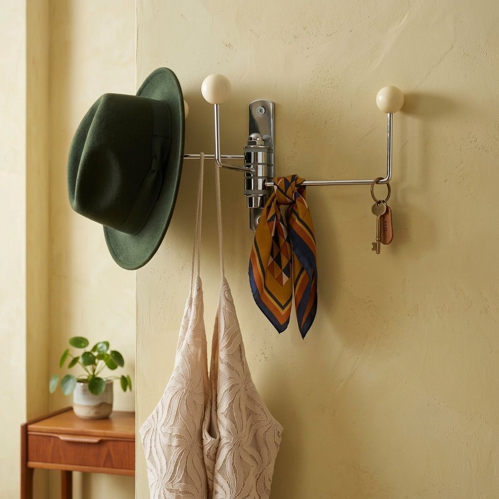Rotatable Wall Hook with Ball Tips - Wall Hook - Red - Oaksoho