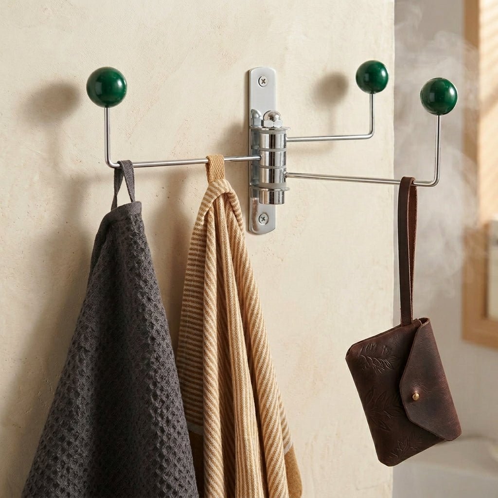 Rotatable Wall Hook with Ball Tips - Wall Hook - Dark Green - Oaksoho