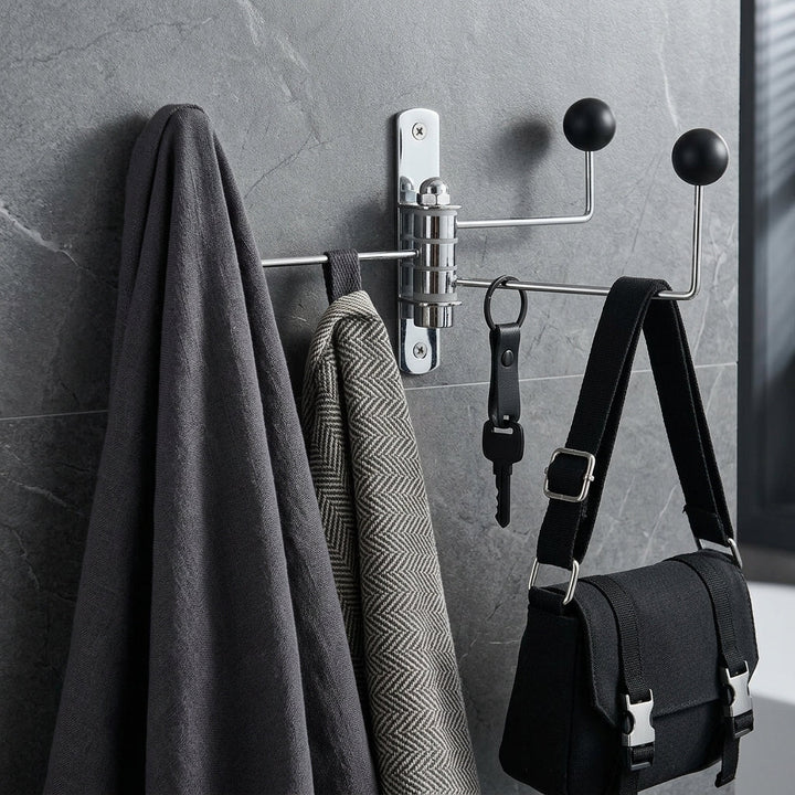 Rotatable Wall Hook with Ball Tips - Wall Hook - Black - Oaksoho