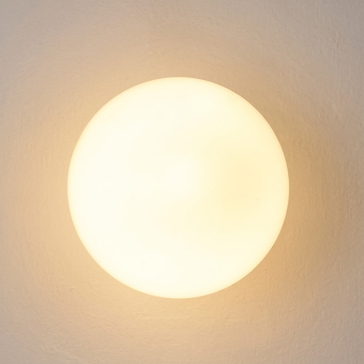 Round Globe Wall Light White Frosted Shade - Wall Light Fixtures - White - Oaksoho