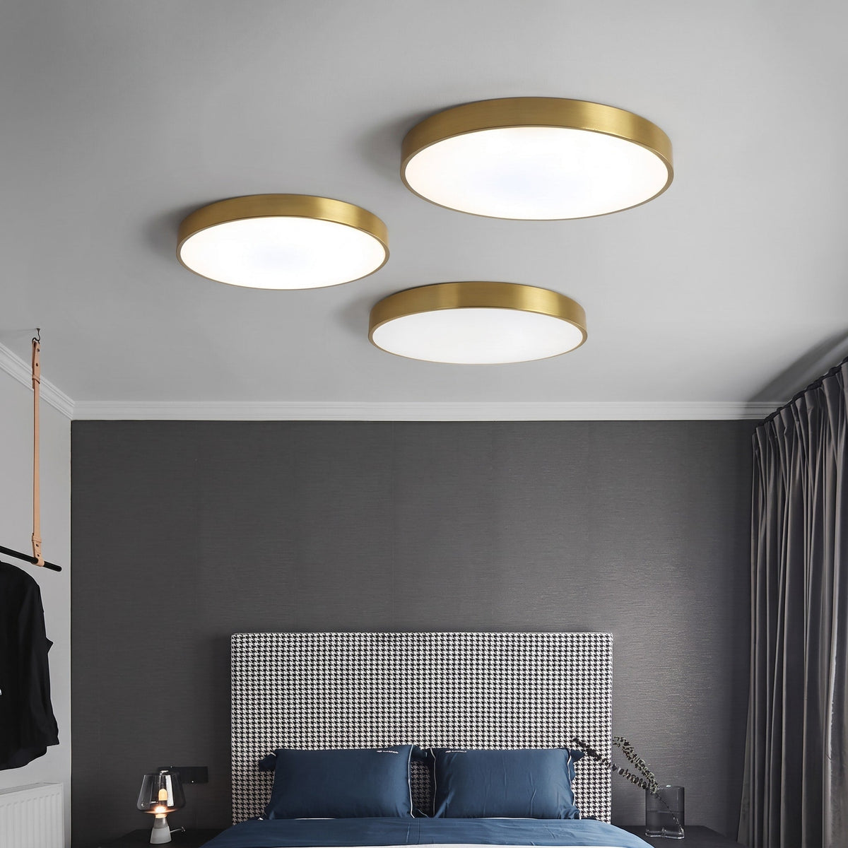 Round LED Flush Mount Ceiling Light with Slim Profile - Ceiling Light Fixtures - Pink - Oak Soho