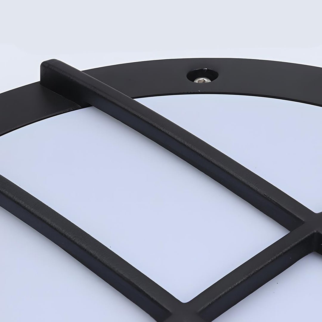 Round Outdoor Wall Light with Segment Grid Design - Wandleuchte - Cross - Oaksoho