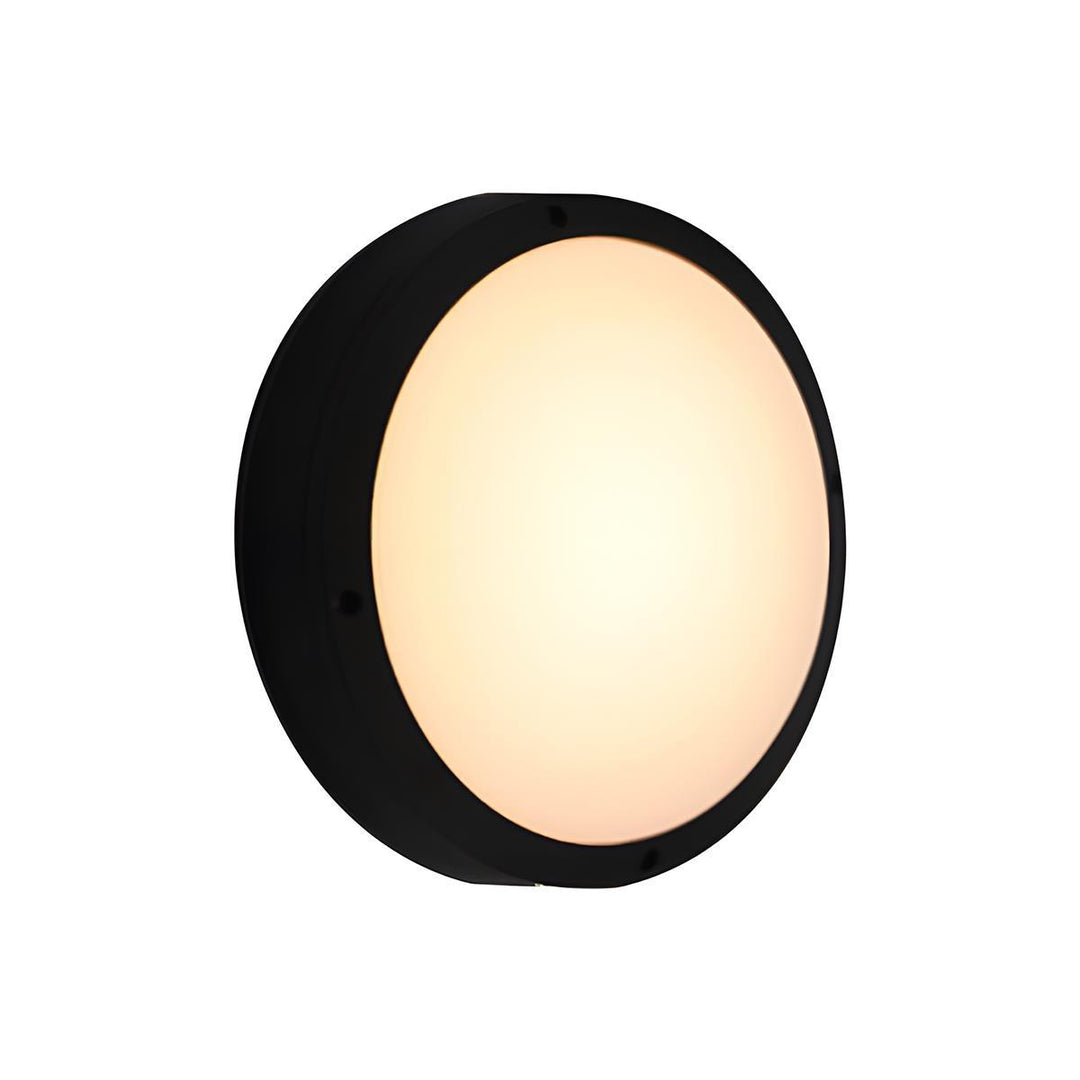Round Outdoor Wall Light with Segment Grid Design - Wandleuchte - Ring - Round - Oaksoho