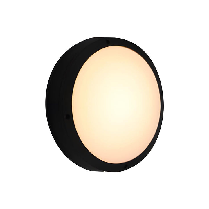 Round Outdoor Wall Light with Segment Grid Design - Wandleuchte - Ring - Round - Oaksoho