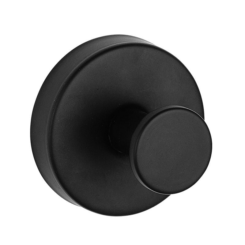 Round suction wall hook with button design - Wall Hook - Black - Oaksoho