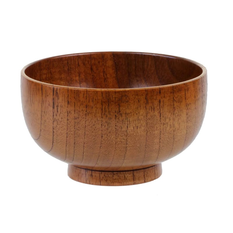 Round Wooden Bowl with Stand Base - Tableware - 9.5x6.5 cm - Oaksoho