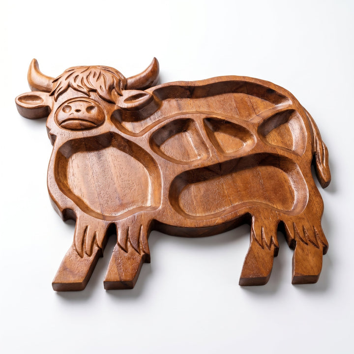 Rustic Highland Cow Serving Board - Serving Platter - Oaksoho