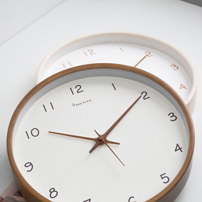 Samuel – Silent Analogue Wall Clock Made of Solid Wood - Wanduhr - Brown - Oaksoho