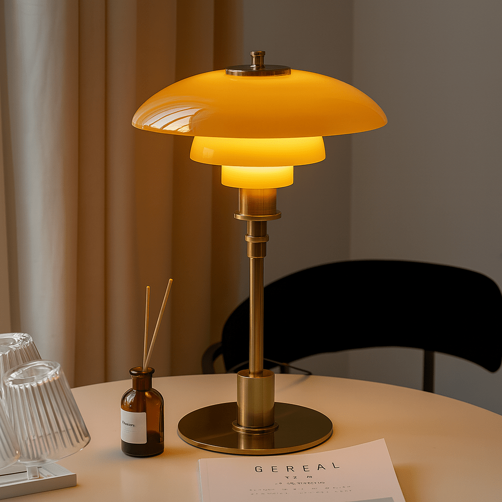 Scandinavian Design LED Table Lamp Modern Light Object - Tischlampen - Gold - Oaksoho