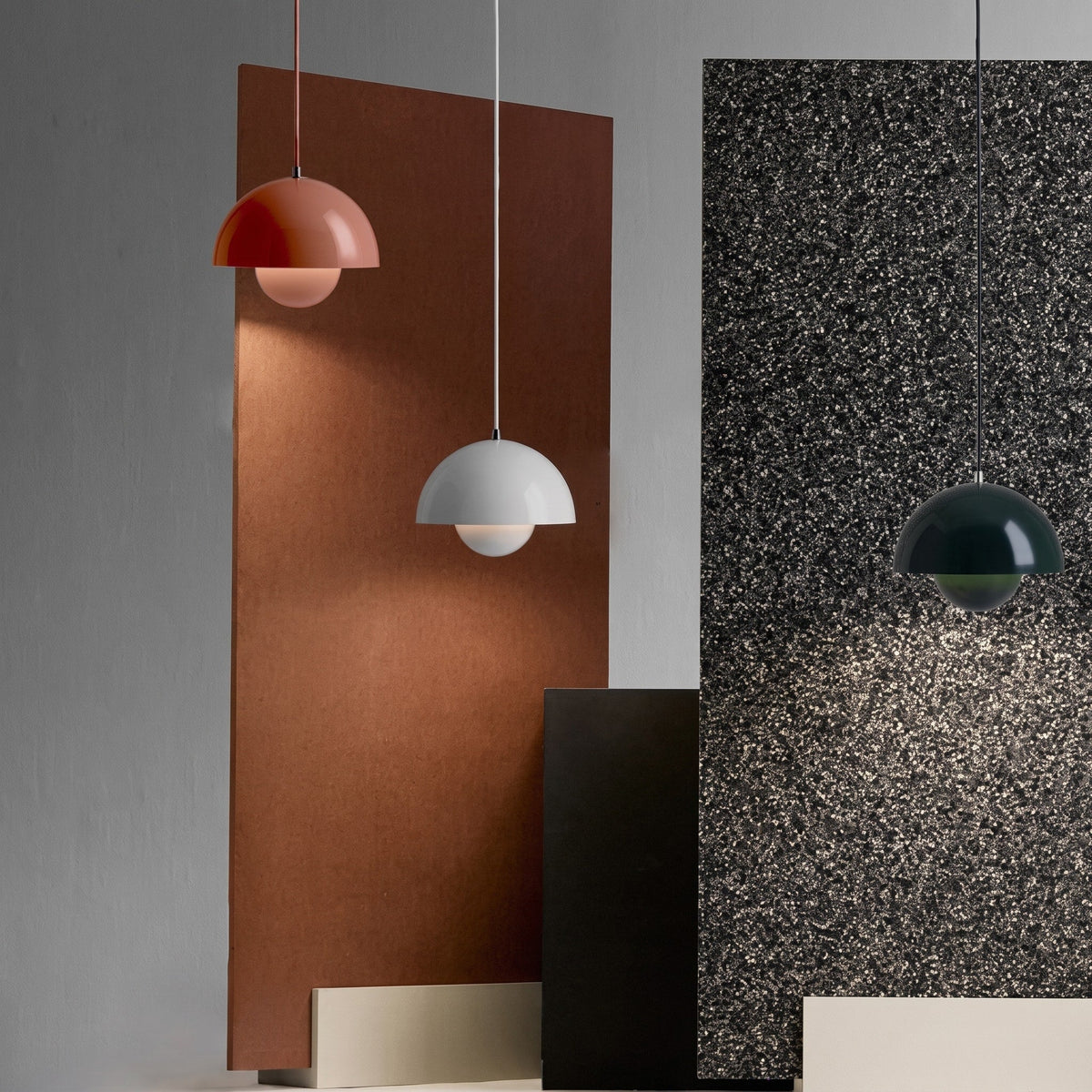 Scandinavian Retro Dome Pendant Light - Pendant Light Fixtures - Pink - Oak Soho
