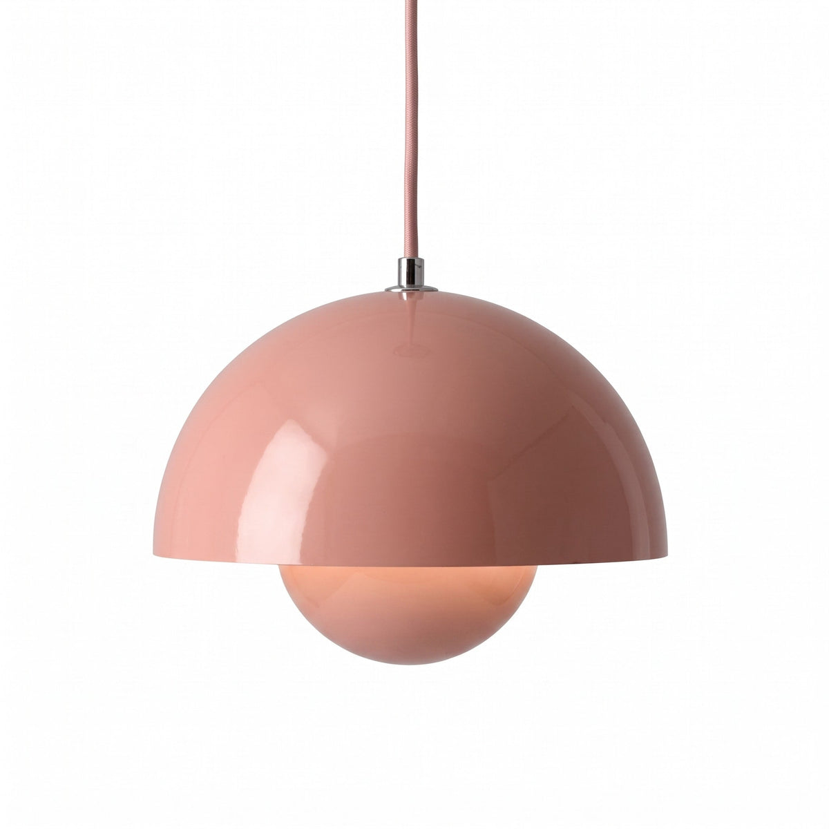 Scandinavian Retro Dome Pendant Light - Pendant Light Fixtures - Pink - Oak Soho
