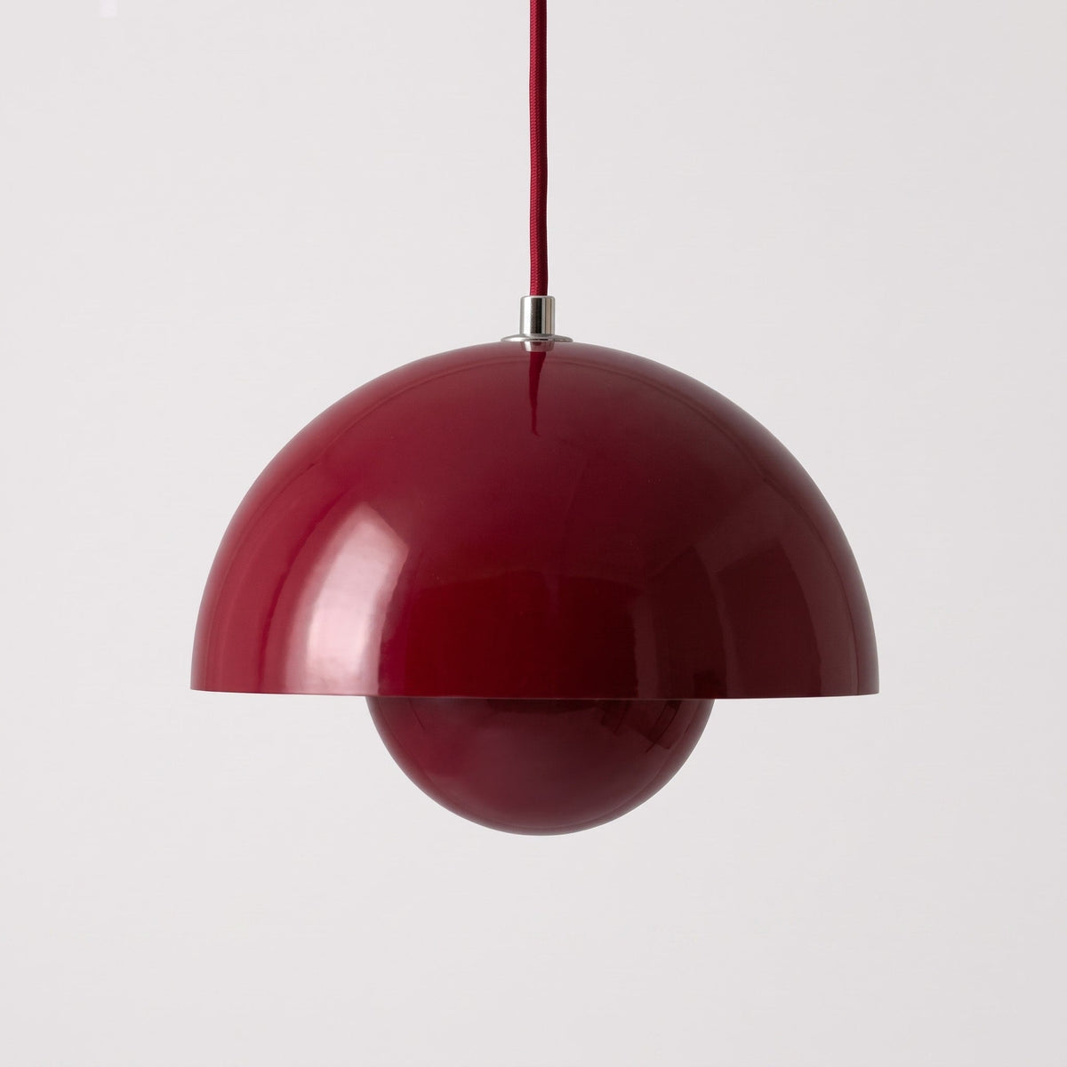Scandinavian Retro Dome Pendant Light - Pendant Light Fixtures - Red - Oak Soho