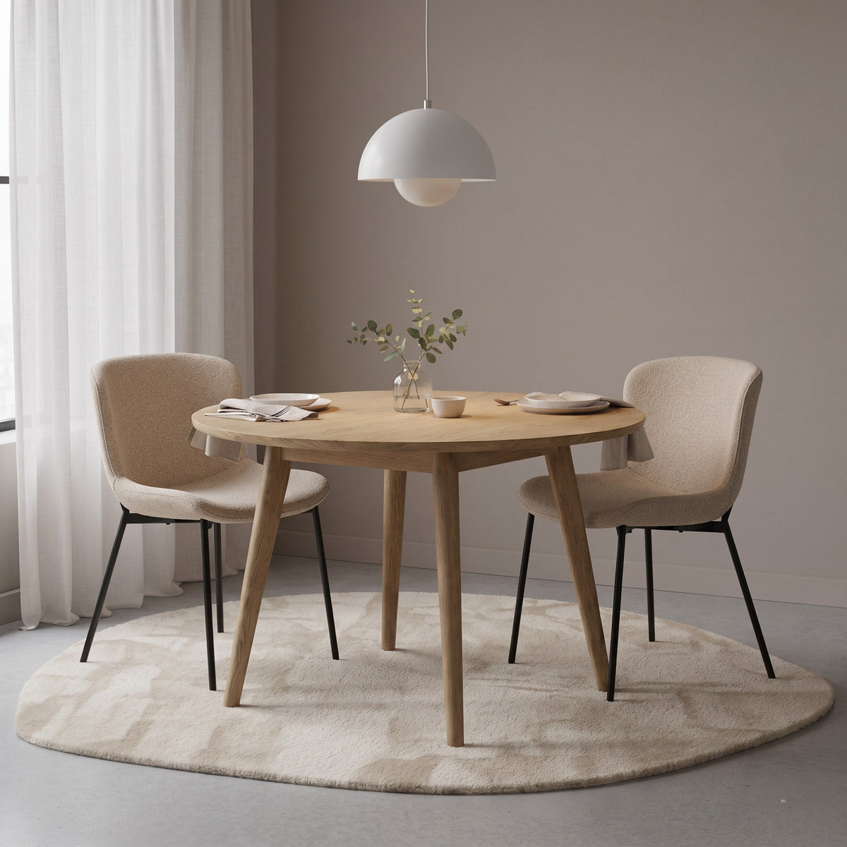 Scandinavian Retro Dome Pendant Light - Pendant Light Fixtures - Grey - Oak Soho
