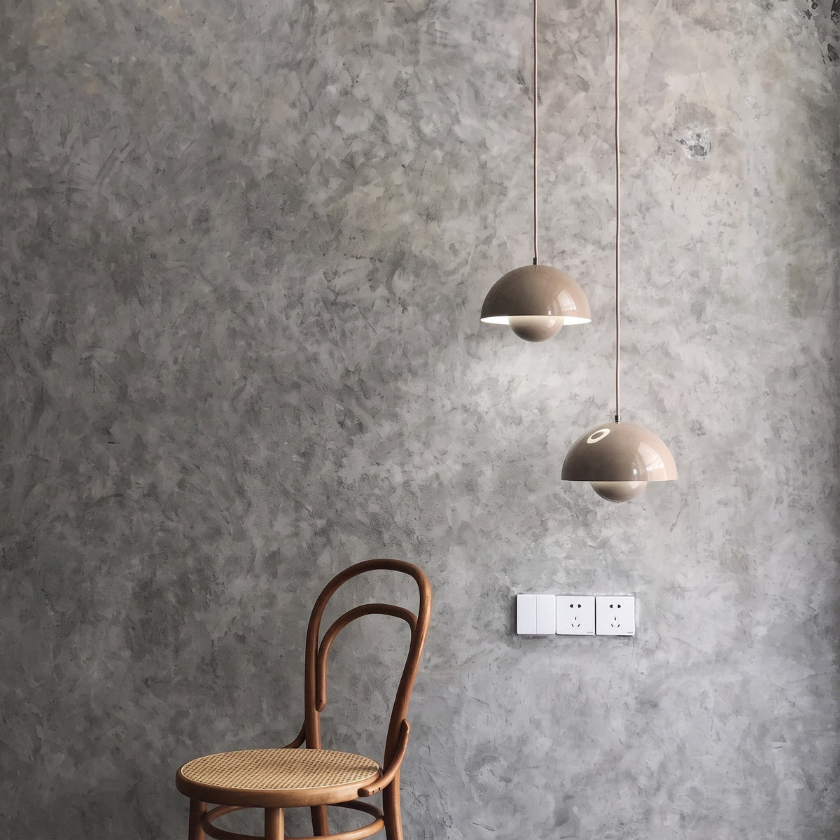 Scandinavian Retro Dome Pendant Light - Pendant Light Fixtures - Grey - Oak Soho