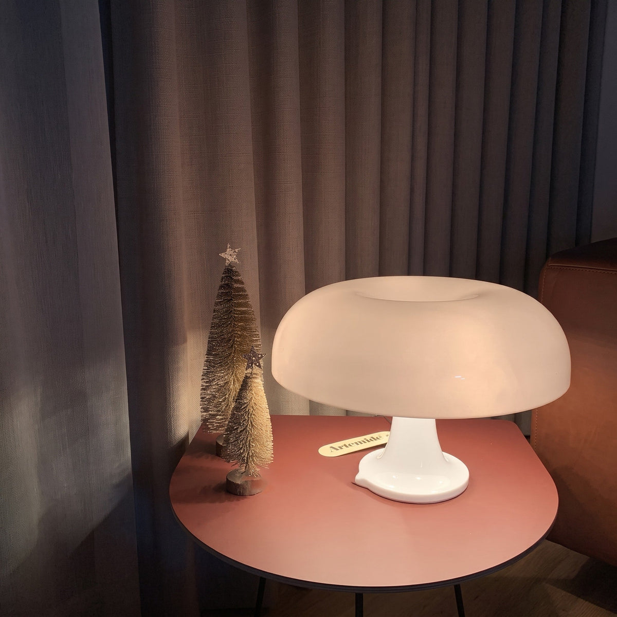 Scandinavian Style Mushroom Table Lamp Dome Shade - Table Lamps - White - Oaksoho