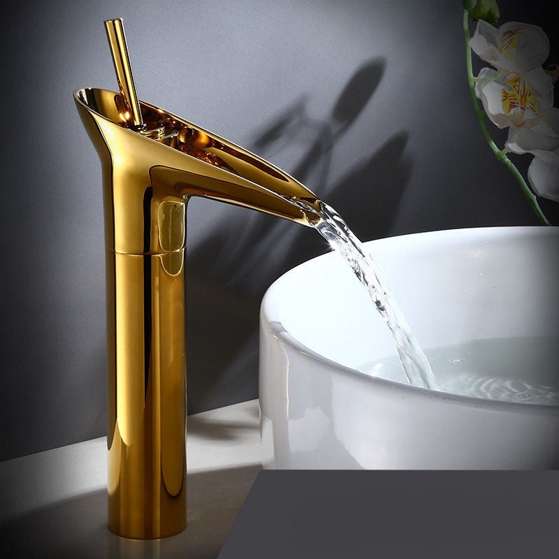 Single Handle Basin Tap - Faucet - Gold - Oaksoho