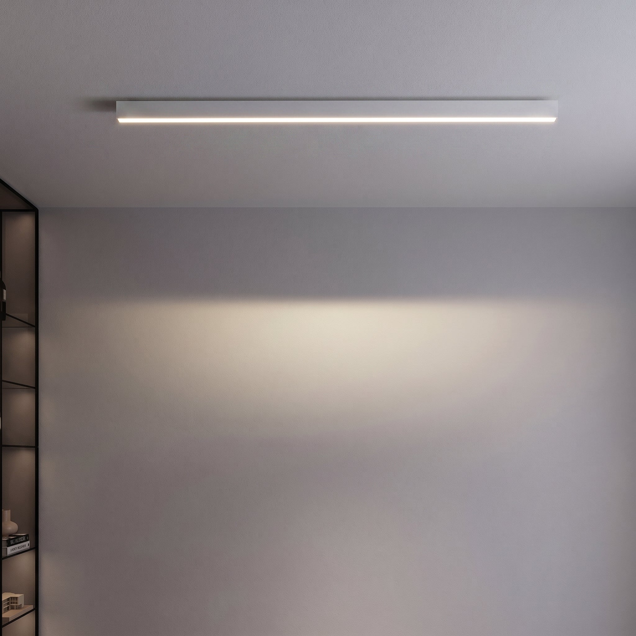 Slim LED Bar Ceiling Light Linear Panel Flat - Ceiling Light Fixtures - White - Oaksoho