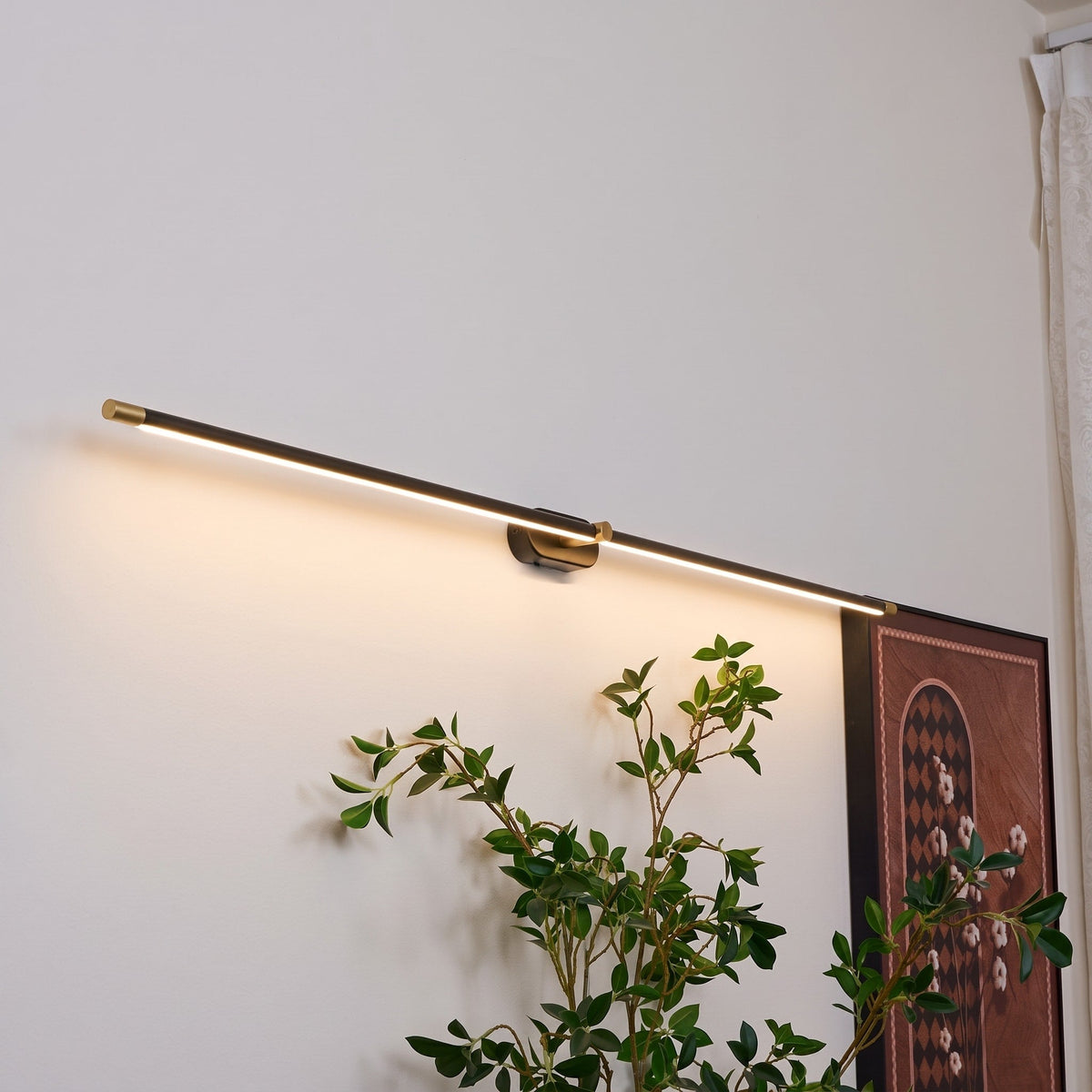 Slim Linear LED Wall Light for Bathroom Mirrors - Wall Light Fixtures - Black - Oaksoho
