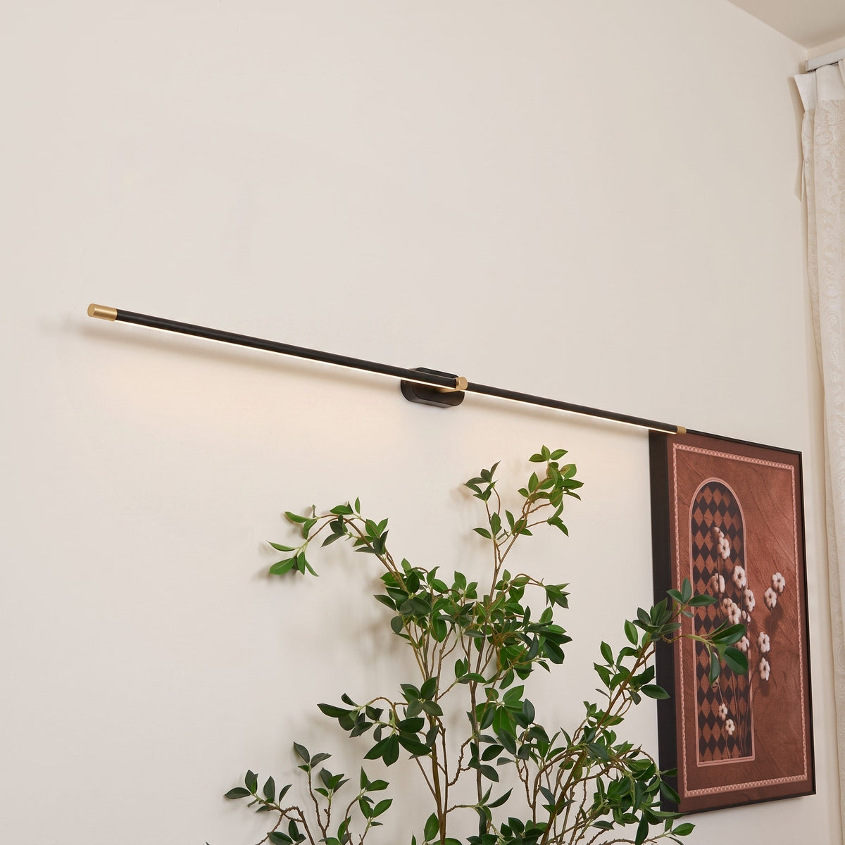 Slim Linear LED Wall Light for Bathroom Mirrors - Wall Light Fixtures - Black - Oaksoho