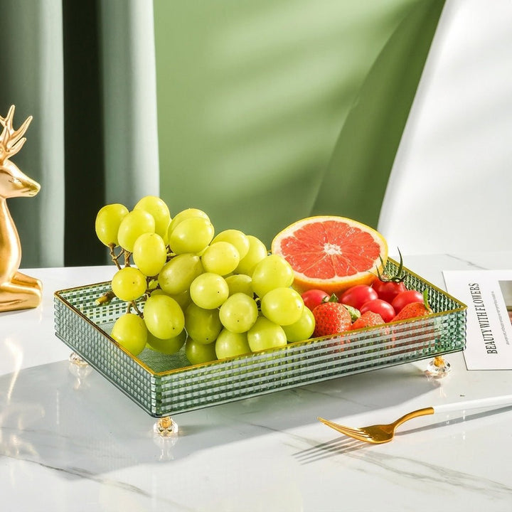Snack Tray with Lid and Compartments - Organiser - Green - Oaksoho