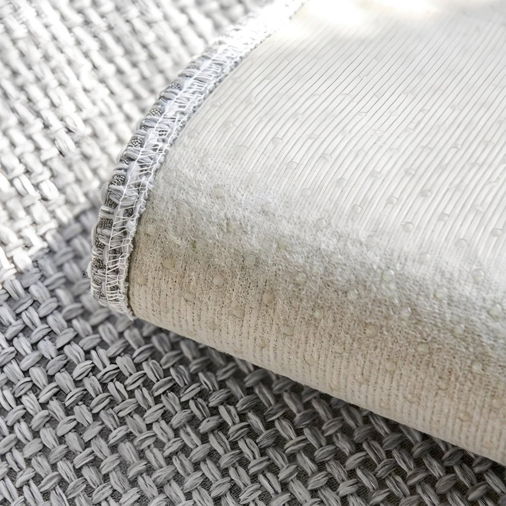 Sofa Throw with Textured Waffle Fabric Pattern - Sofa Cover - Light Grey - Oaksoho