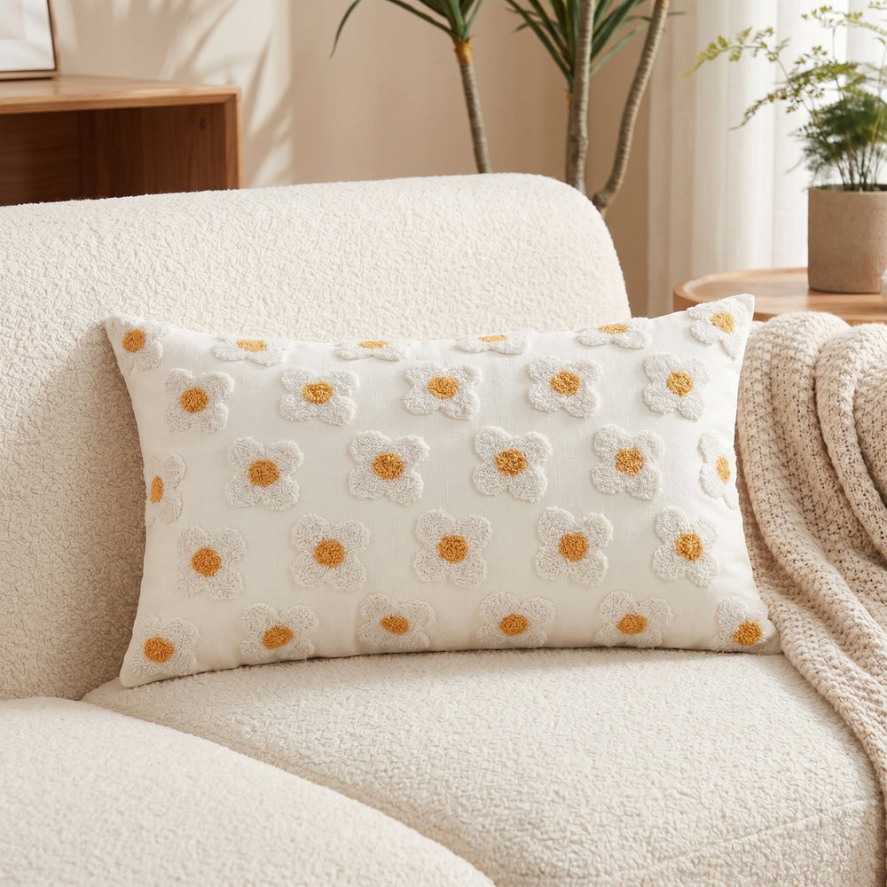 Soft Cushion Covers with Floral Pattern - Cushion Covers - Purple - Oaksoho