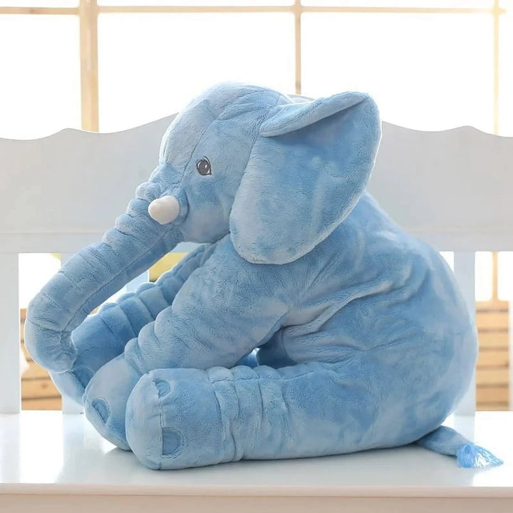 Soft Elephant Plush Toy as a Cozy Decorative Pillow - Plush Toy - Blue - Oaksoho