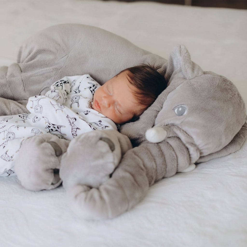 Soft Elephant Plush Toy as a Cozy Decorative Pillow - Plush Toy - Yellow - Oaksoho