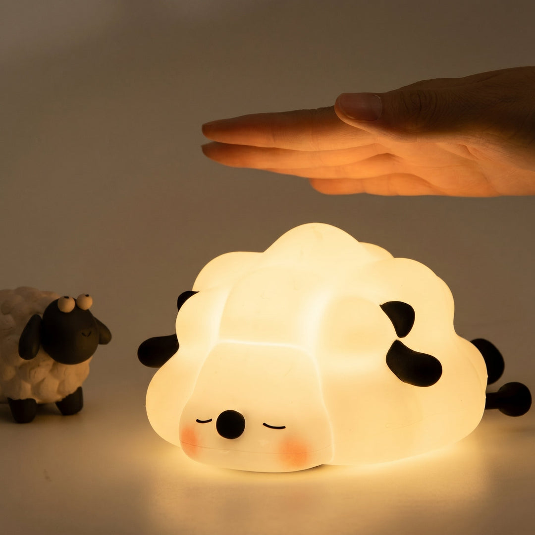 Soft LED Night Light Cute Animal Design - Night Light - Sleeping Sheep - Oaksoho