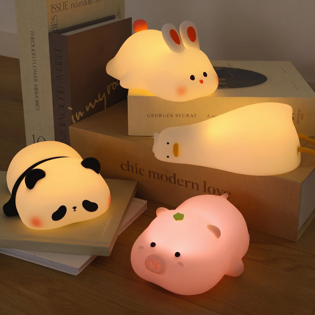 Soft LED Night Light Cute Animal Design - Night Light - Pumpkin - Oaksoho