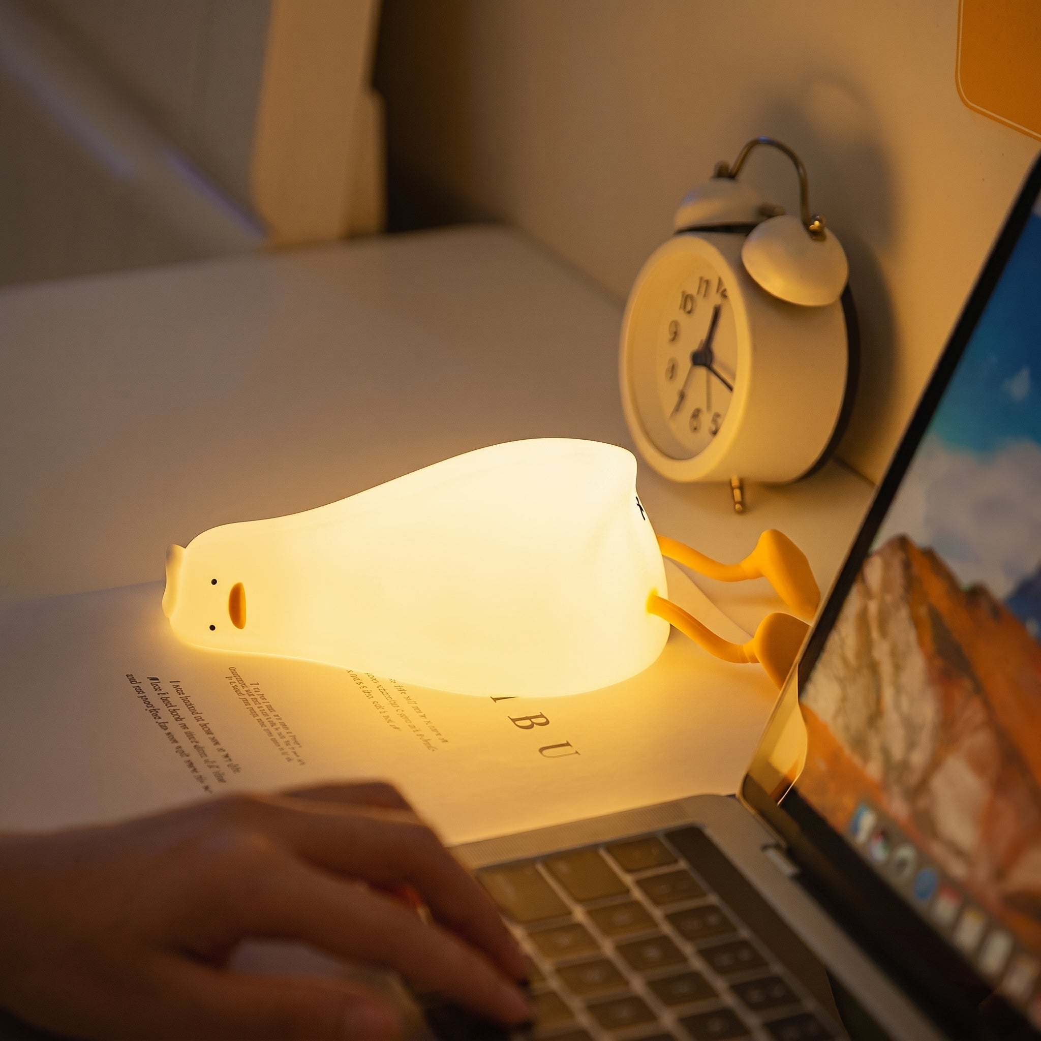 Soft LED Night Light Cute Animal Design - Night Light - Lazy Duck - Oaksoho