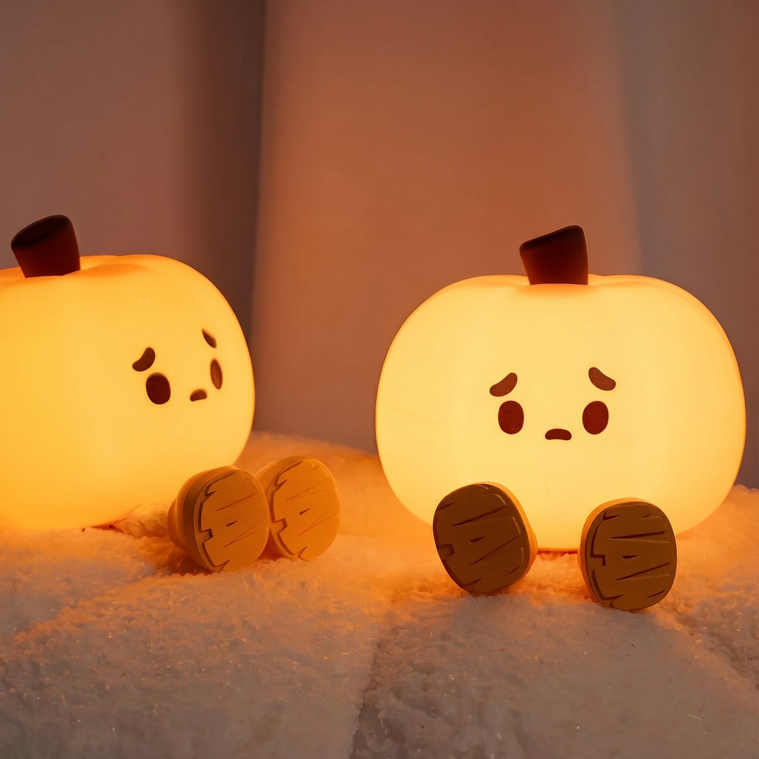 Soft LED Night Light Cute Animal Design - Night Light - Pumpkin - Oaksoho