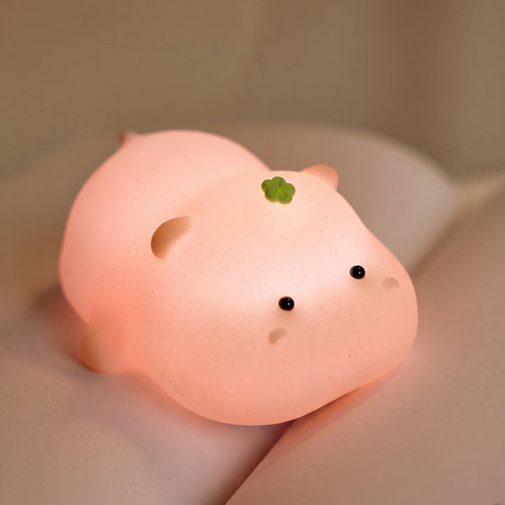 Soft LED Night Light Cute Animal Design - Night Light - Baby Hippo - Oaksoho